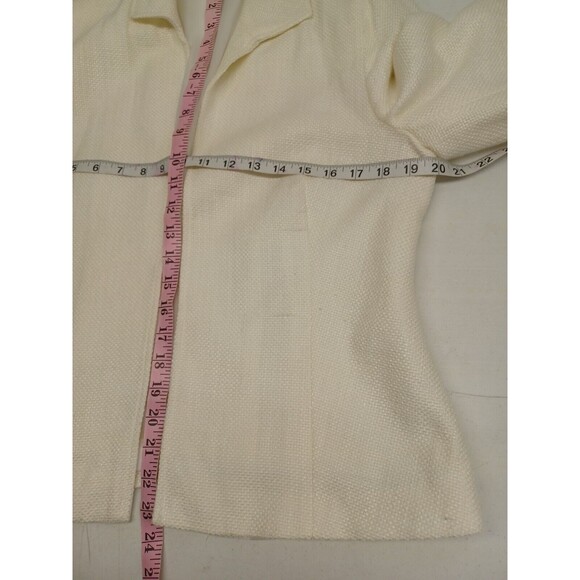 Cato Suit Set Cardigan Jacket Blazer & Skirt Ivory Tweed Textured Sz 10 Lined - Picture 7 of 12